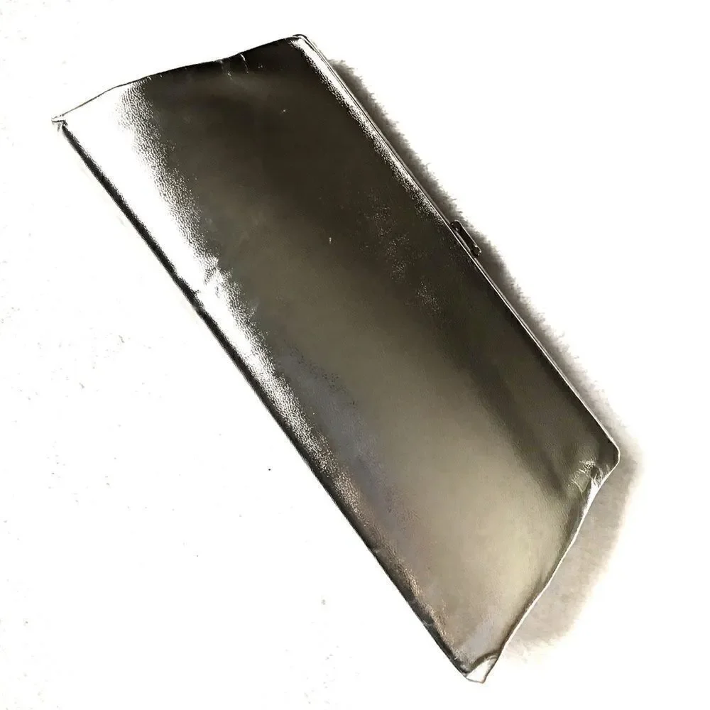 Vintage Silver Glitter Evening Clutch
